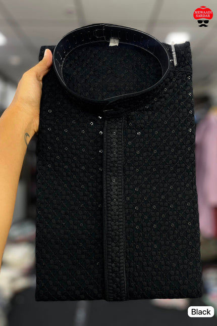 Manyavar Chikankari kurta SS190