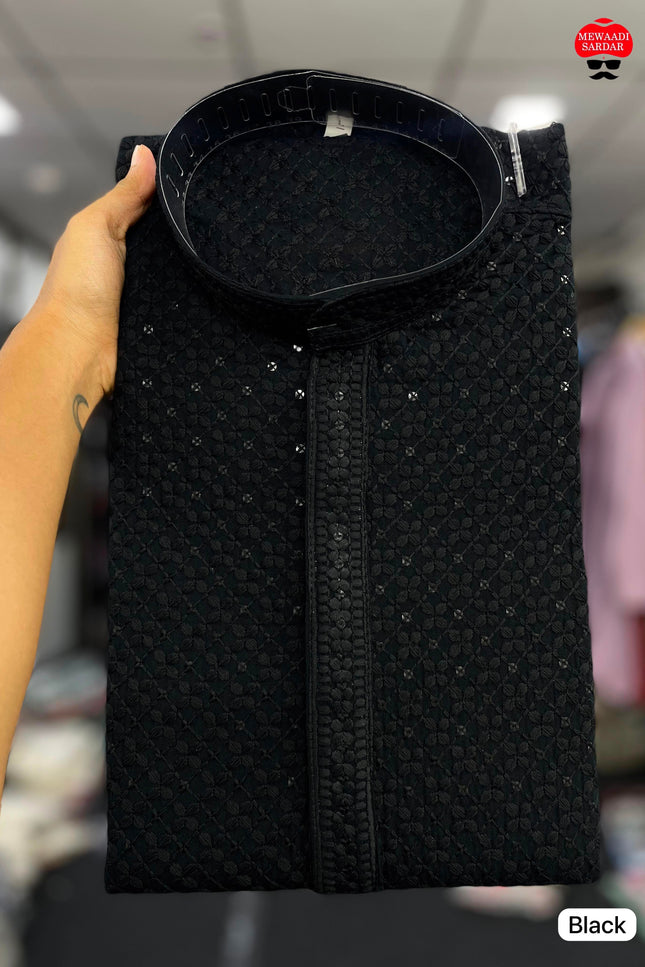 Manyavar Chikankari kurta SS190