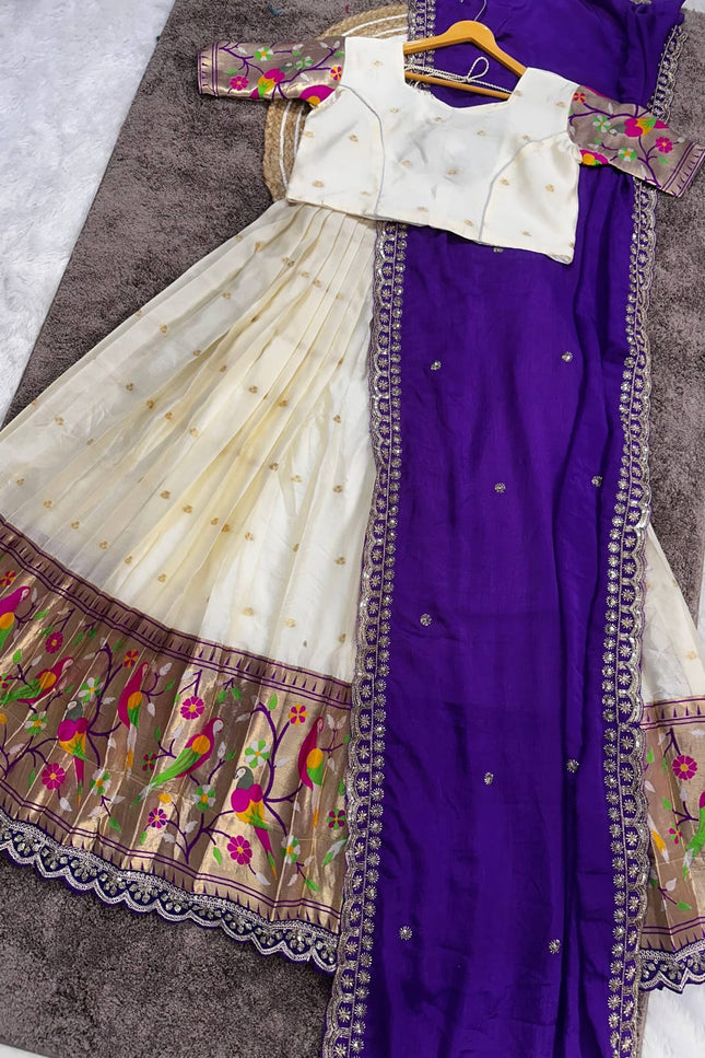 Paithani border lehanga SS200