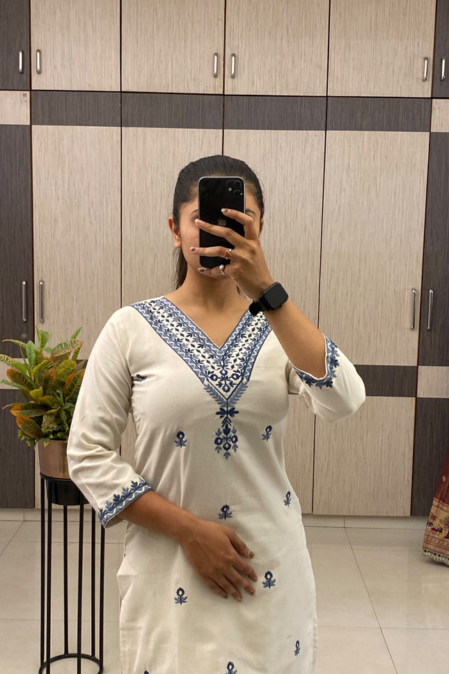 Elegant Khadi Cotton Kurti  set SS208