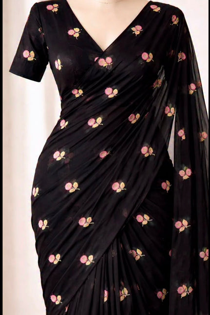 Soft Georrget saree SS181