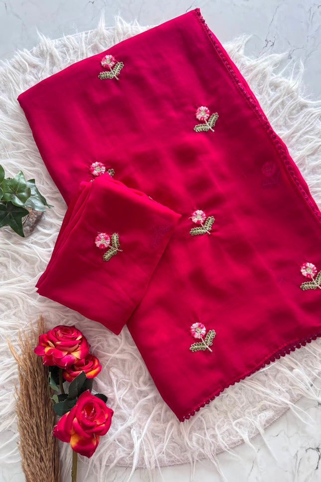 Soft Georrget saree SS181