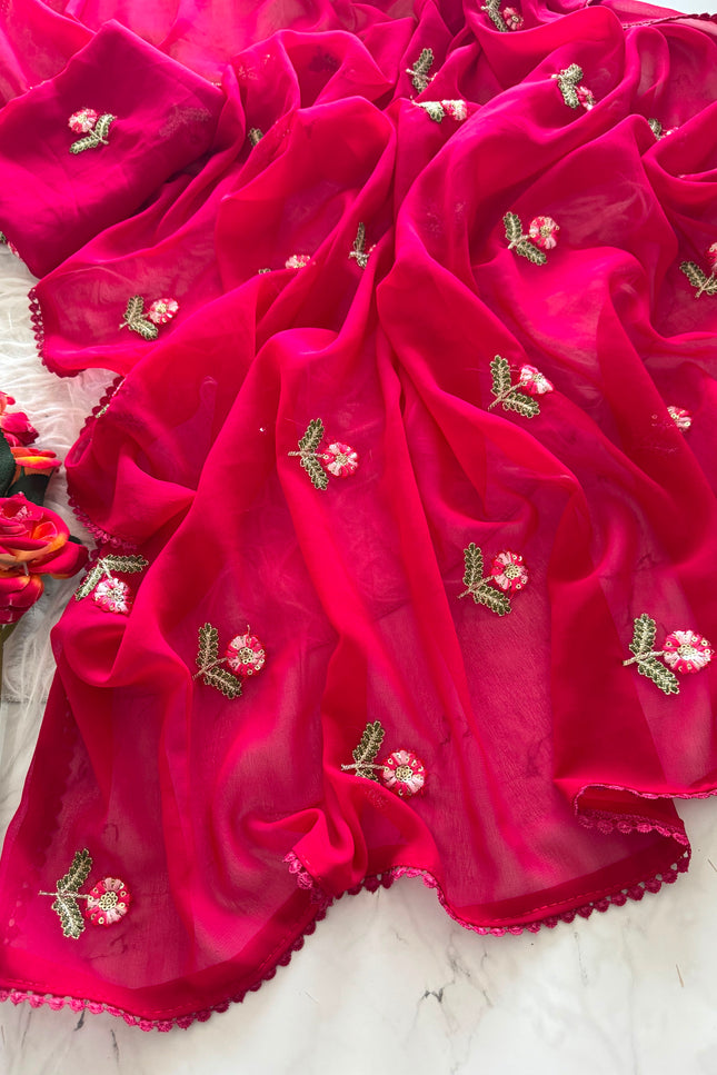 Soft Georrget saree SS181