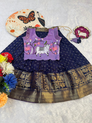 blue with lavender
