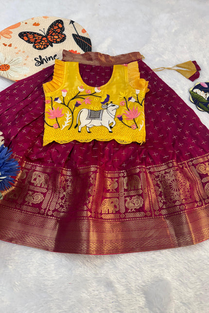 Pichwai  design kids lehanga SS224