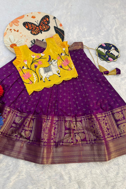 Pichwai  design kids lehanga SS224