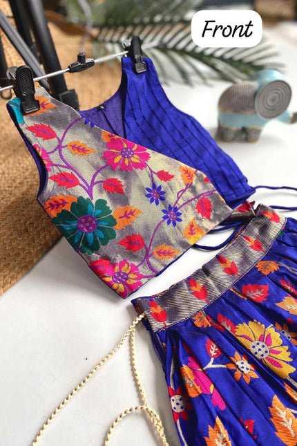 Floral weaving kids lehanga SS223