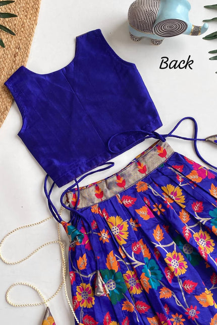 Floral weaving kids lehanga SS223