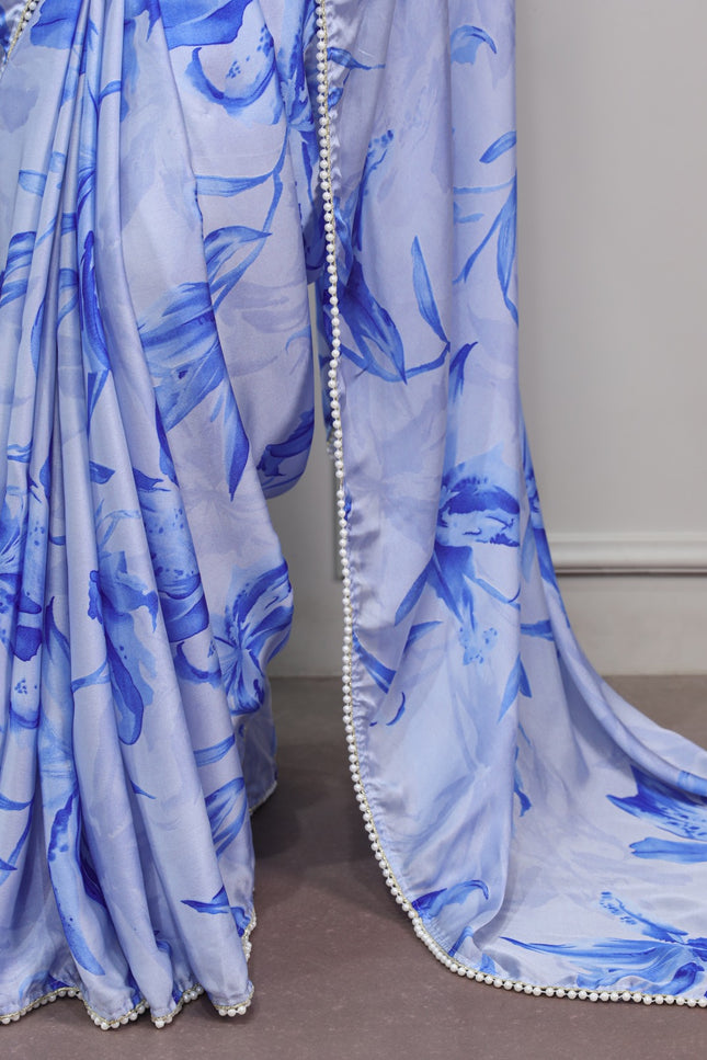 Pearls satin saree SS199