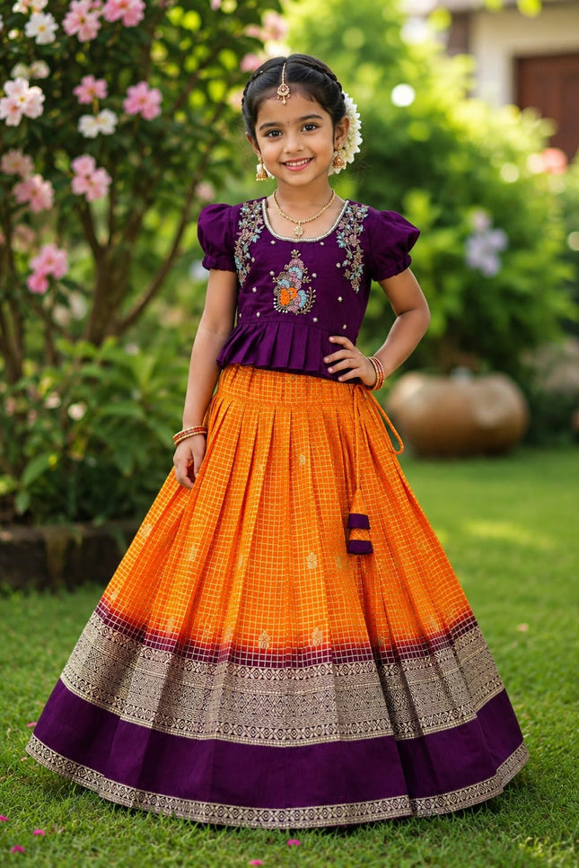 Royal  Kids Peplum Lehenga SS204