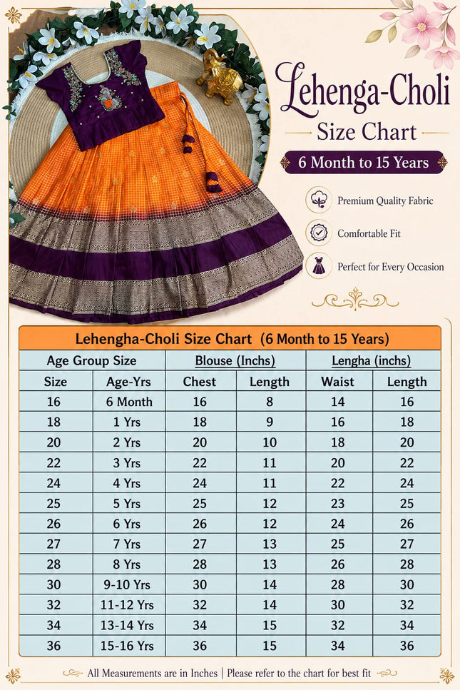 Royal  Kids Peplum Lehenga SS204