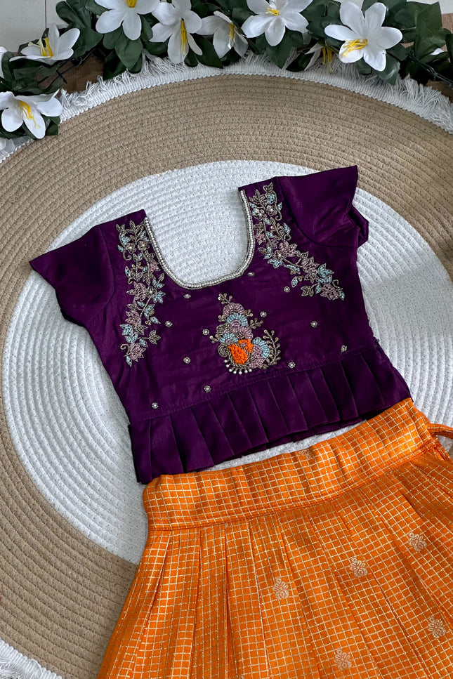 Royal  Kids Peplum Lehenga SS204