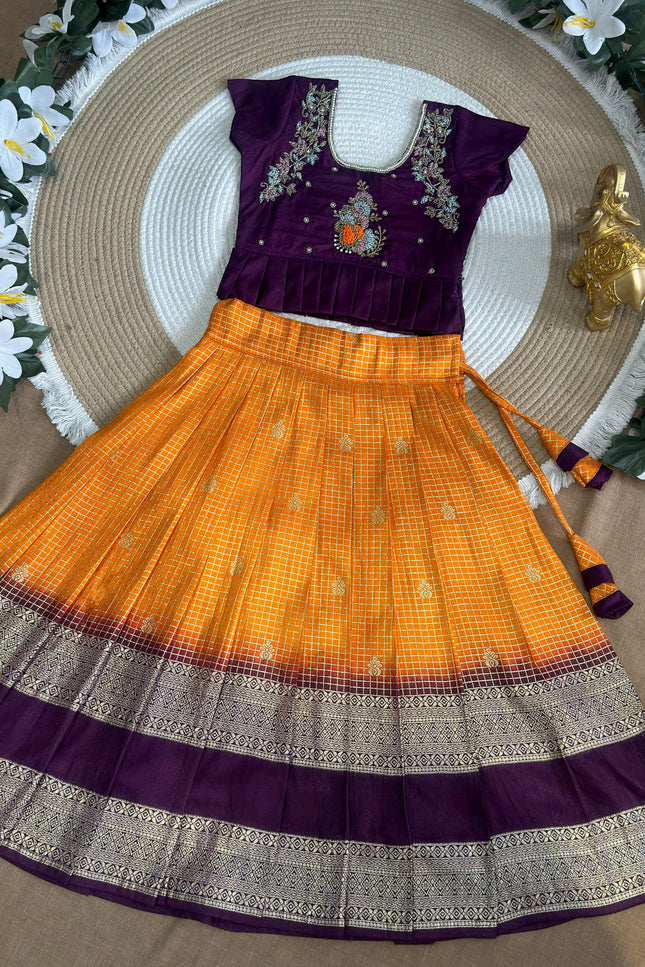 Royal  Kids Peplum Lehenga SS204