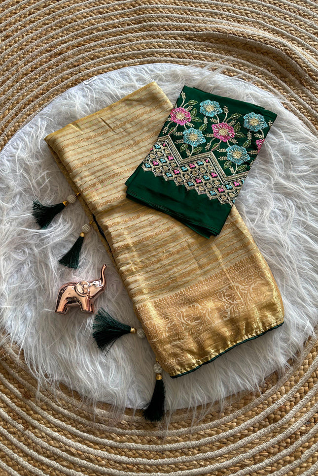 Soft viscose jecard saree SS218