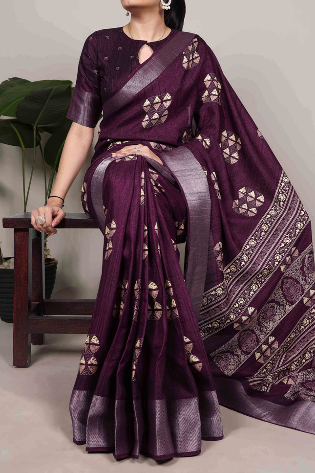 Slub Silk saree SS197
