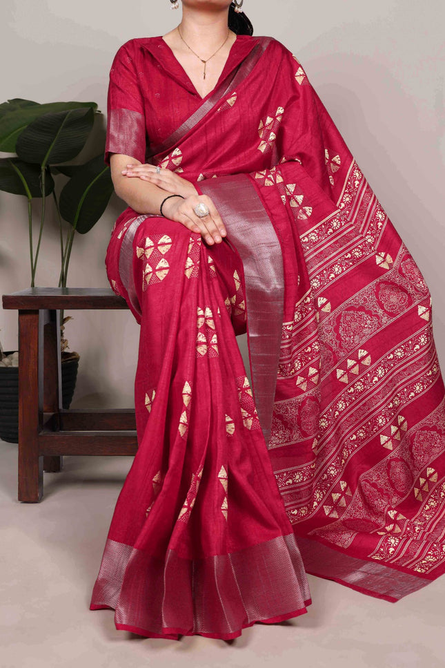 Slub Silk saree SS197