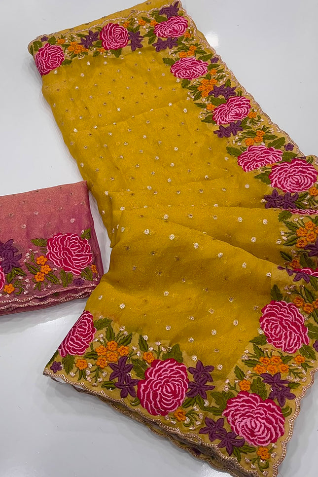 Fancy Nc moss silk Saree  SS217