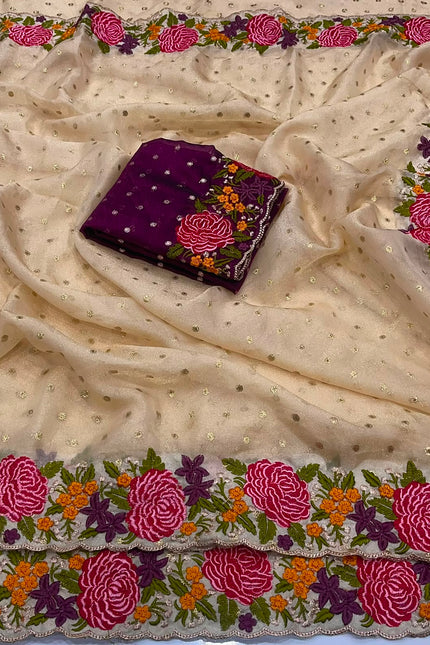 Fancy Nc moss silk Saree  SS217