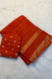 Blouse unstitched / red