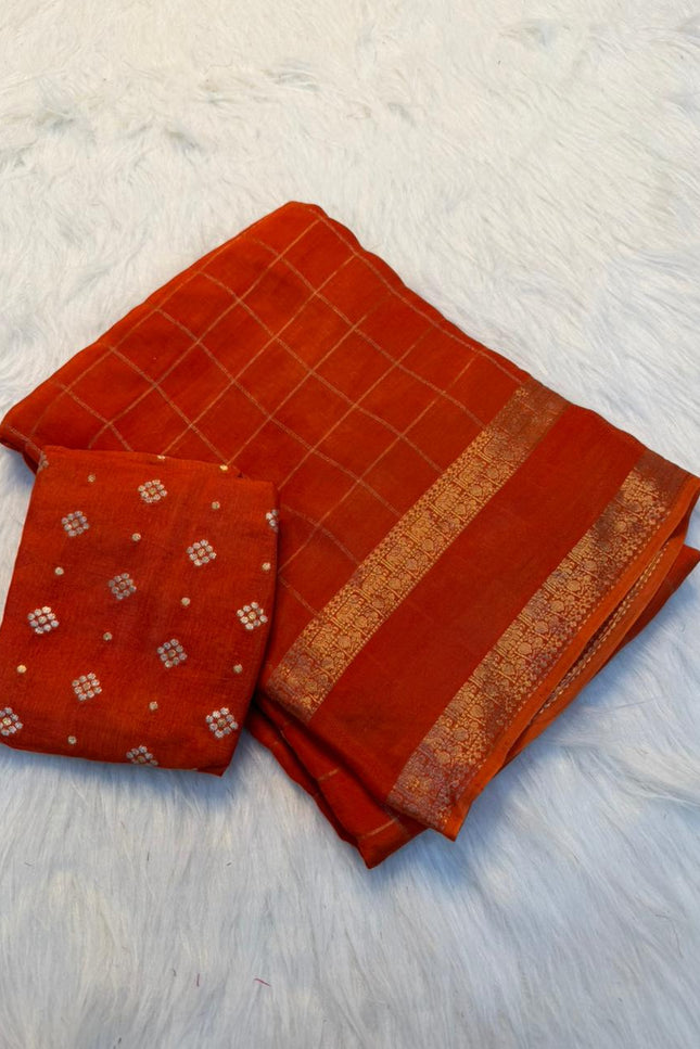 Viscose Georgette saree SS219