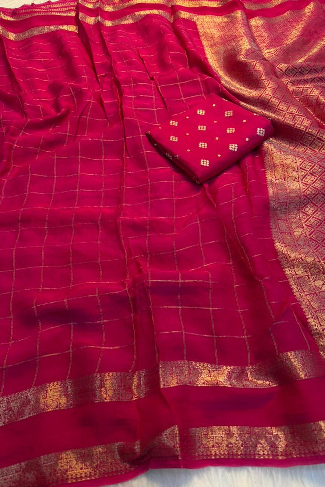 Viscose Georgette saree SS219
