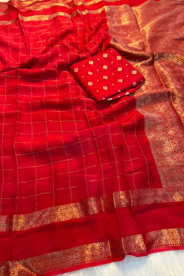 Viscose Georgette saree SS219