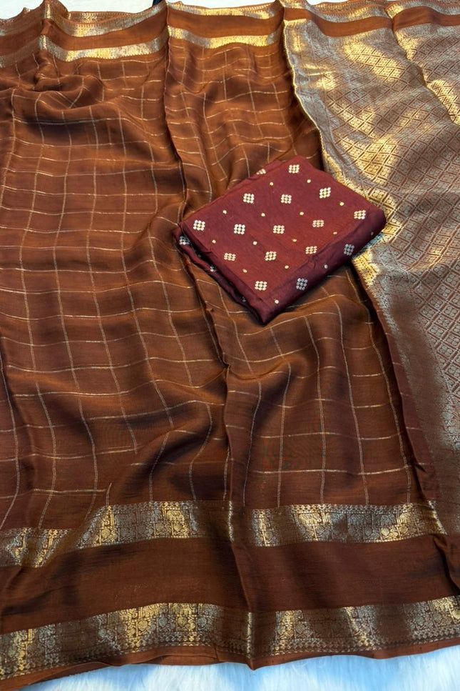Viscose Georgette saree SS219