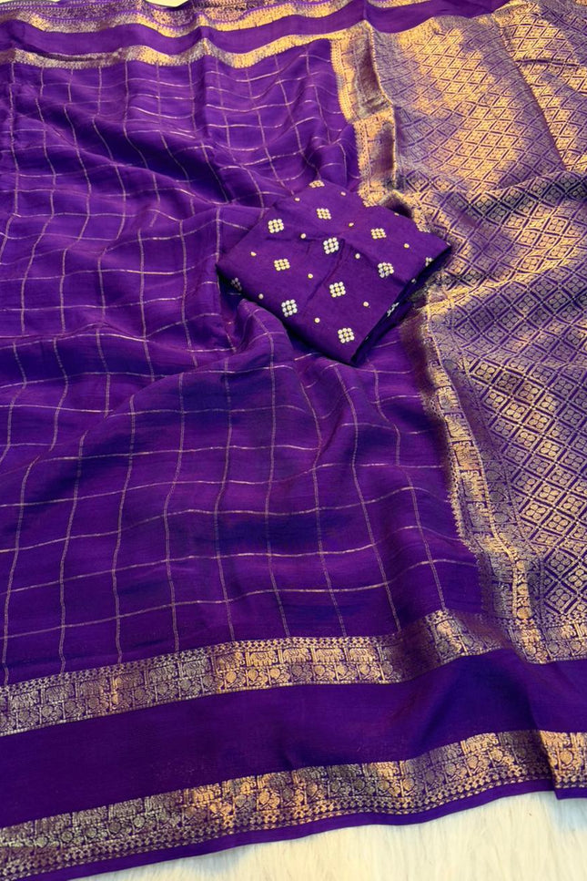 Viscose Georgette saree SS219