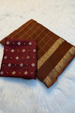 Blouse unstitched / brown