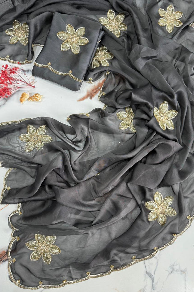 Crush silk saree SS221