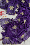 unstitched' blouse / blue