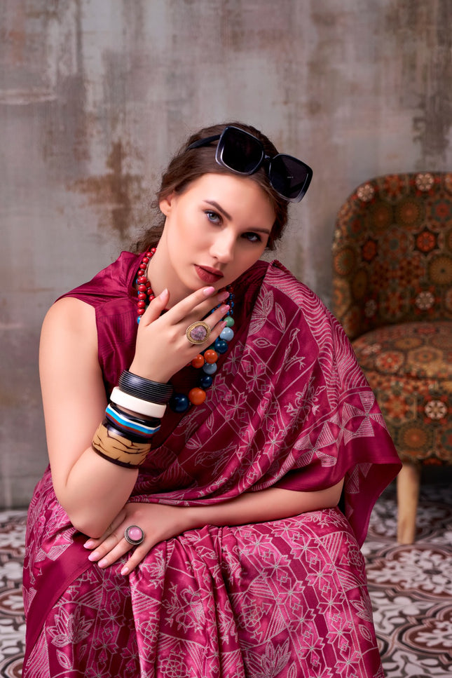 Satin Silk saree SS239