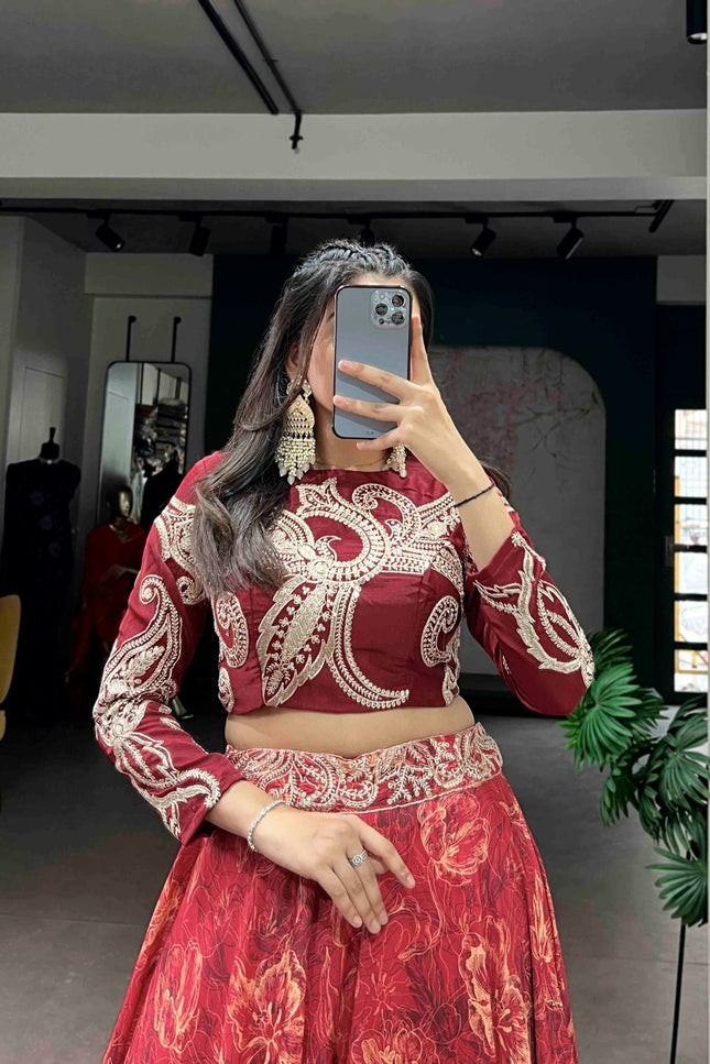 Tasar silk lehenga  SS237