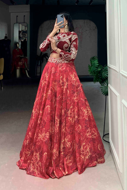 Tasar silk lehenga  SS237
