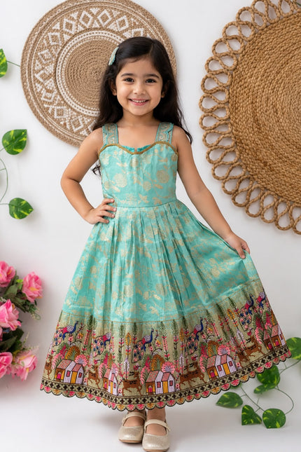 Viscose Dola Silk frock SS233