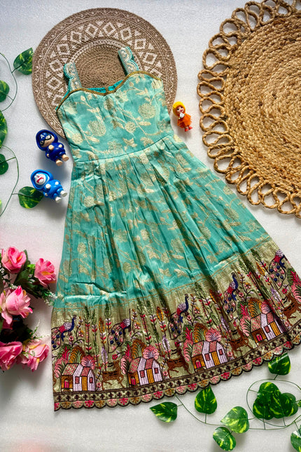 Viscose Dola Silk frock SS233