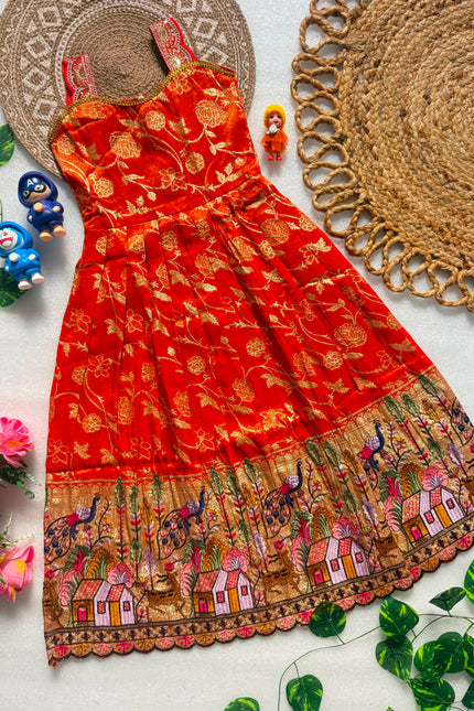Viscose Dola Silk frock SS233