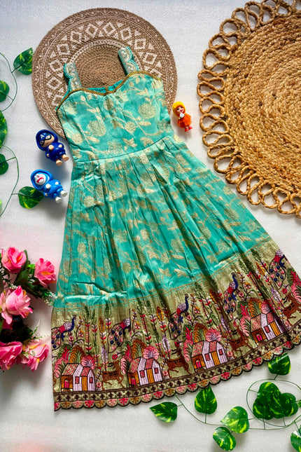 Viscose Dola Silk frock SS233
