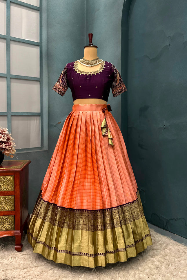 Kanjivaram silk lehanga SS302