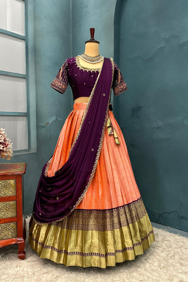 Kanjivaram silk lehanga SS302