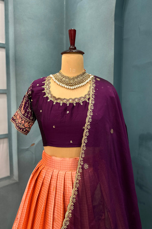 Kanjivaram silk lehanga SS302
