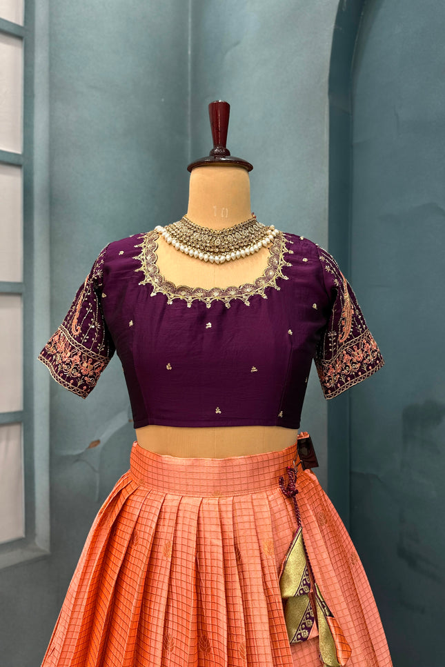 Kanjivaram silk lehanga SS302