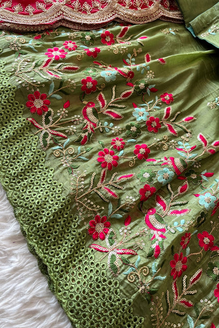 Parrot beauty lehangas SS253
