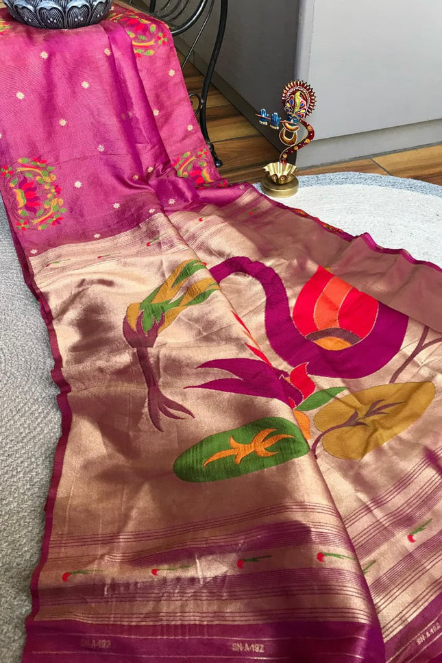 Tissue Shimmer Silk Paithani Saree SS258