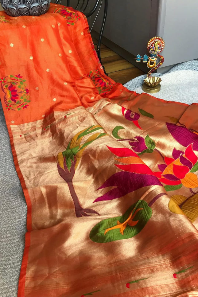 Tissue Shimmer Silk Paithani Saree SS258