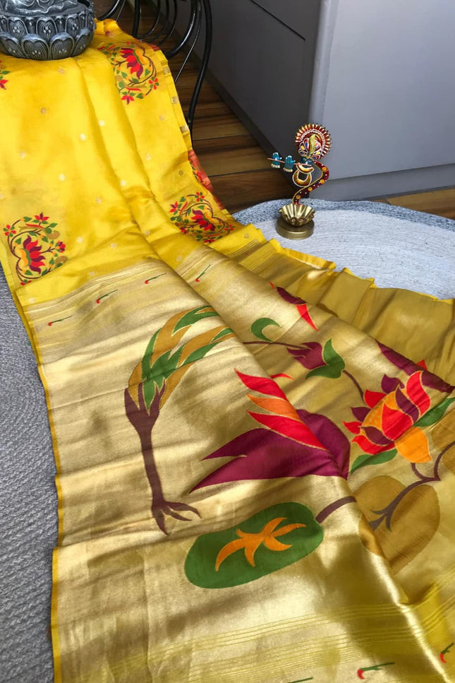 Tissue Shimmer Silk Paithani Saree SS258