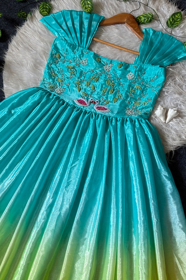 Soft padding chinon gown SS248