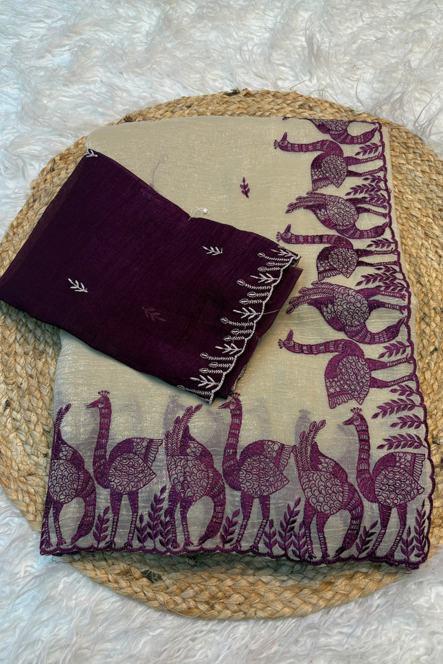 Mayur Crunchy saree SS257