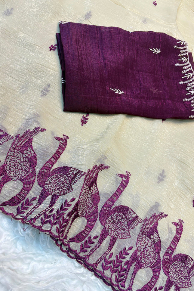 Mayur Crunchy saree SS257