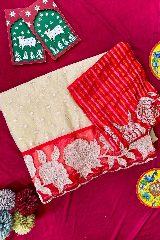Pure soft zari tissue sarees SS259